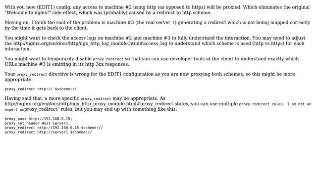 What is wrong with my nginx reverse proxy configuration, with single server (and more later) смотреть онлайн