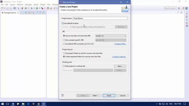 Hướng dẫn tạo Java Project trong Eclipse IDE смотреть онлайн