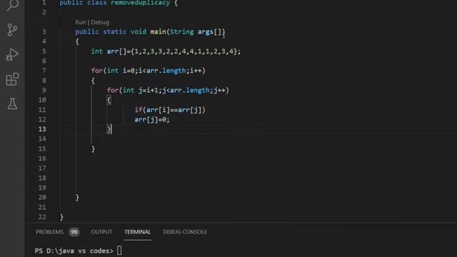 Remove duplicate Elements From Array In Java смотреть онлайн