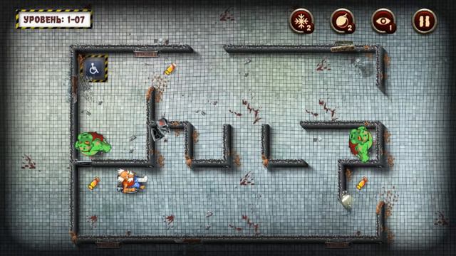 Дедушка и Зомби #1 красивая тематическая головоломка. Бережём свои мозги! (уровни 1-10) смотреть онлайн