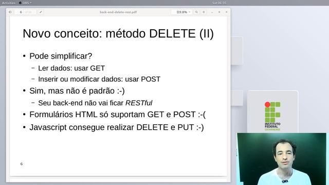 Back-end em python, excluindo dados via requisição DELETE com estilo REST. смотреть онлайн