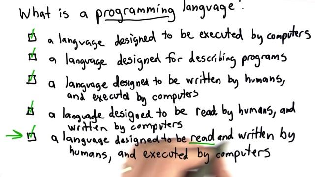 Solution to What is a Programming Language - CS101 - Udacity смотреть онлайн