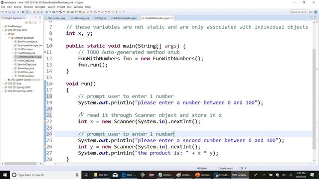 IDS 201 Fall 2019: Java Numeric Variables pt. 1 смотреть онлайн
