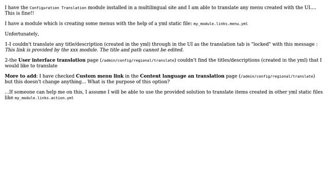 Drupal: How to allow the translation of menu links provided by my_module.links.menu.yml? смотреть онлайн