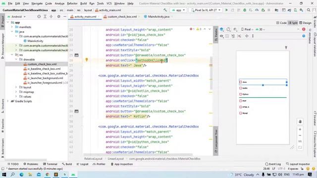 Material Design Custom CheckBox in ? Android ? Studio With Java смотреть онлайн