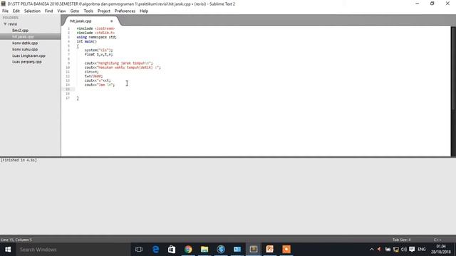 cara membuat program hitung jarak tempuh dengan c++ , sublimetext 2 смотреть онлайн