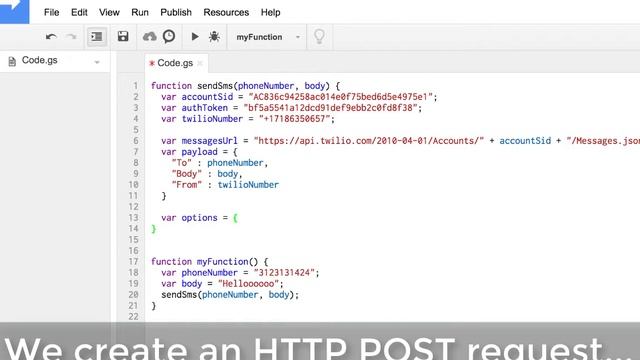 Send SMS from Google Spreadsheets with AppScript смотреть онлайн