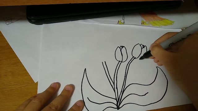 Как нарисовать тюльпаны ? смотреть онлайн
