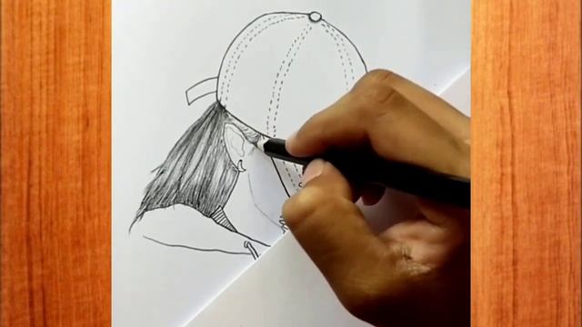 How to draw a girl hidden face || pencil sketch смотреть онлайн