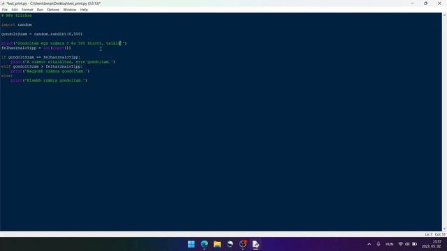 Python 8 - Gondoltam egy számra 2: Véletlenszám generálása: random смотреть онлайн