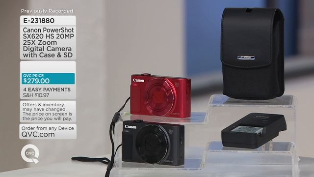 Canon PowerShot SX620 HS 20MP 25X Zoom Digital Camera with Case & SD on QVC смотреть онлайн