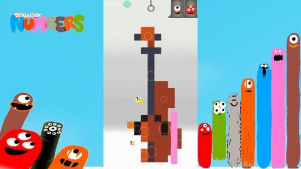 Fun Music Part2 Puzzles - DragonBox: Numbers (iPad, iPhone, Android). Fun game for kids.