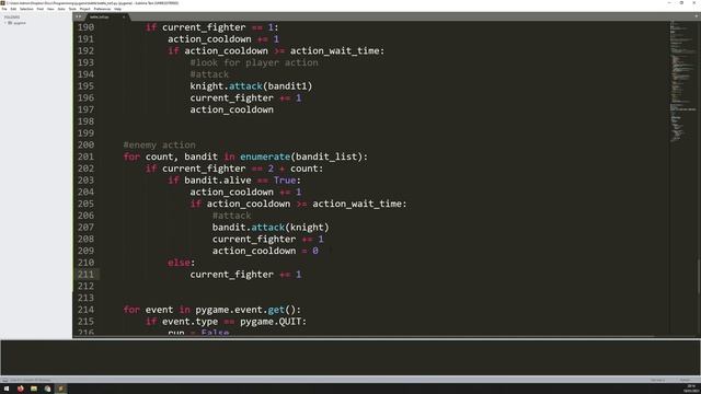 Python Final Fantasy Style RPG Battle Beginner Tutorial in PyGame - PART 5 | Attacking & AI смотреть онлайн