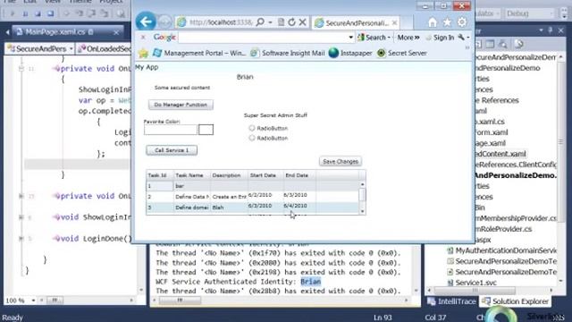 Secure and Personalize your Silverlight App with WCF RIA Services смотреть онлайн