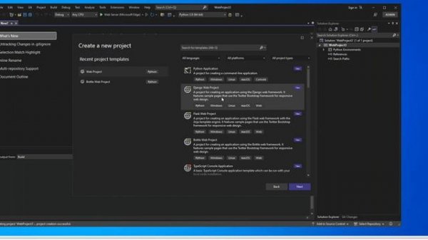 Website with Python inside Visual Studio 2022 (Getting Started)