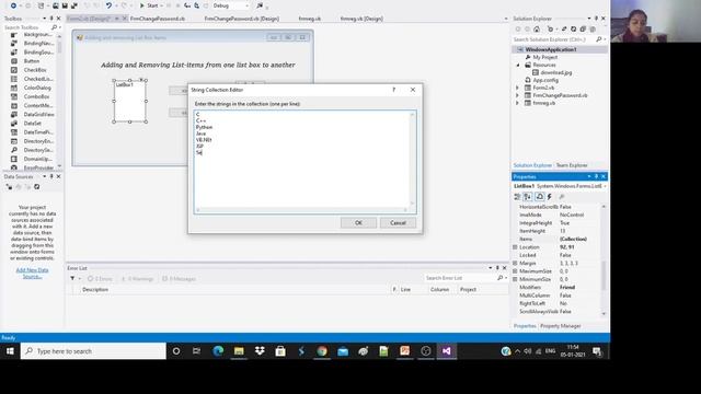 BCA501 GUI S05 Adding and removing List Items from One List Box to Another смотреть онлайн