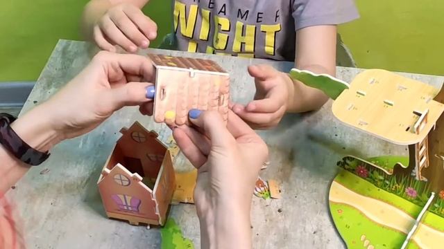 Распаковка конструктора из Фикспрайс домик на дереве.Пазд 3д.unpacking fixprice смотреть онлайн