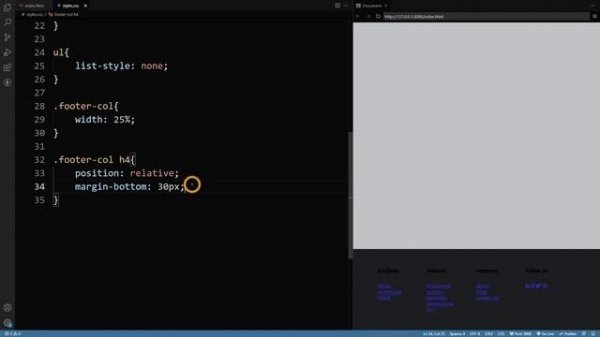 Responsive footer design HTML CSS