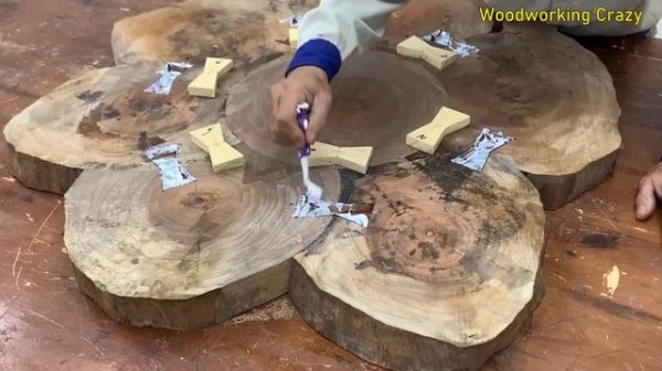 Creative Thinking Of Carpenters Wood Recycling - Combine Scrap Pieces Wood Create Very Unique Table