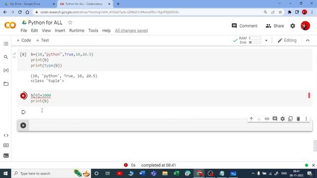8. Tuple Data Type in Python| Python for All | For Complete Beginners смотреть онлайн