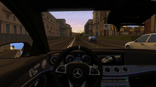 City Car Driving 1.5 - Mercedes-Benz E63s AMG W213 2018 | EVENING DRIVE | 1080p & G27 смотреть онлайн