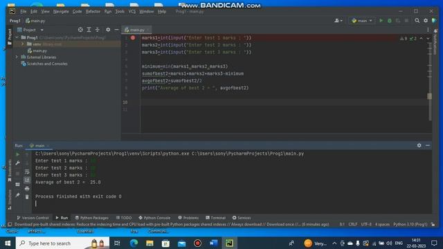 1 a python program to find the best of two test average marks out of three test’s marks accepted f смотреть онлайн