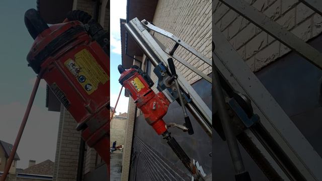 Алмазное бурение под дымоход 45 градусов. Дымоход для камина. смотреть онлайн