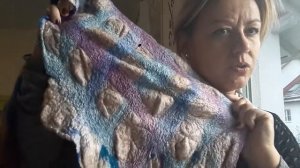 Мокрое валяние нунофелтинг мои изделия 2019