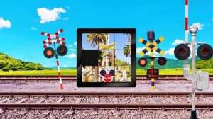 【踏切アニメ】パズルからふみきりカンカン???Puzzle railroad crossing!!