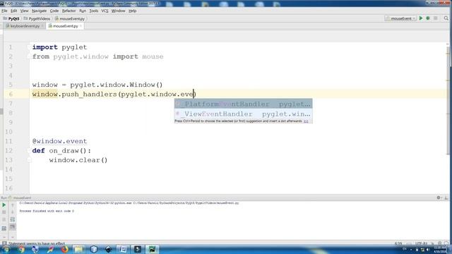 10 Pyglet Python Mouse Press Event смотреть онлайн