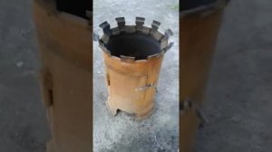 Печь для казана из газового баллона и автомобильного диска