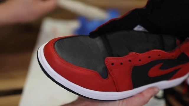 AIR JORDAN 1 85 BRED CUSTOM TUTORIAL From BLACK SATIN! смотреть онлайн