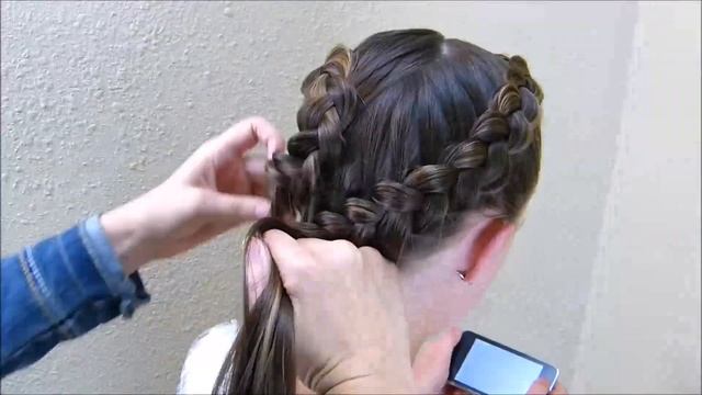 Dutch Braid Rose Hairstyle, Flower Girl or Bridesmaid Hairstyles смотреть онлайн