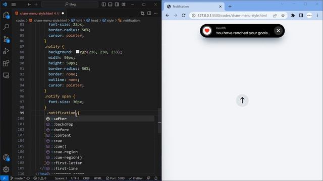 Create a Notification using HTML CSS and JS смотреть онлайн