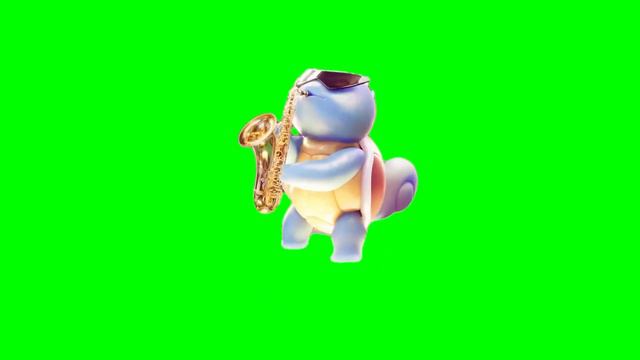 Green Screen Pokemon Squirtle Saxophone Meme смотреть онлайн