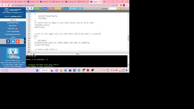 lect 27 : C programs for insertion after node | singly linked list | Data structure using C смотреть онлайн