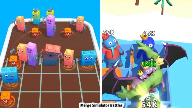 Merge Number Block Run ' Rainbow Friends 3D ' - Merge Simulator Battles смотреть онлайн