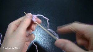 Как связать спицами очень простой Шарф БАКТУС платочной вязкой. Подробный МК № 499