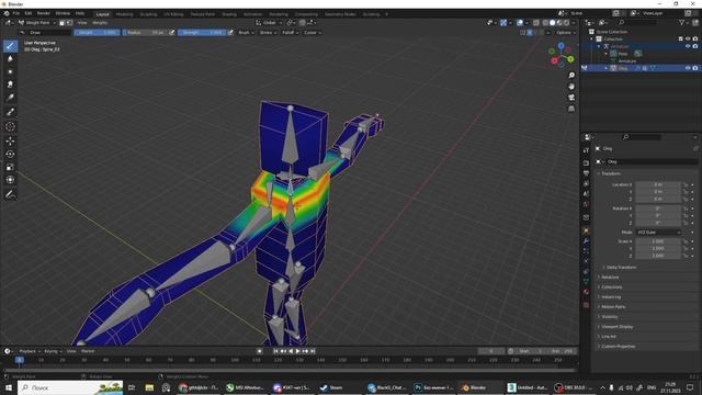 Скелетная анимация в Blender смотреть онлайн