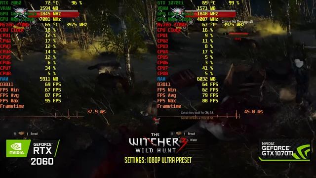 RTX 2060 v GTX 1070ti on 10 games ultra settings @ 1080p benchmark test! смотреть онлайн