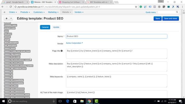 CS-Cart add-ons: SEO Templates: overview смотреть онлайн