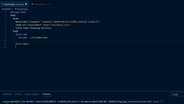 Lesson 7 - Extends and blocks смотреть онлайн