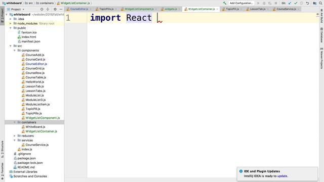 W4 7 implenting widget list with redux смотреть онлайн