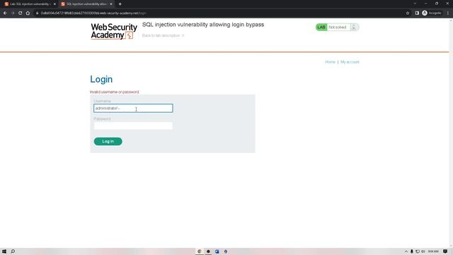 Portswigger SQL injection vulnerability allowing login bypass смотреть онлайн