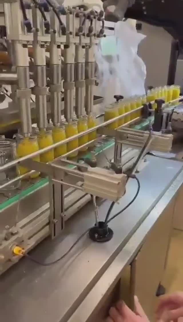 Машина для розлива густых продуктов FLT - 1000, 6 сопел смотреть онлайн