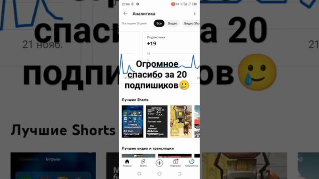 спасибо за 20 подпищиков! смотреть онлайн