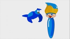 Развивающий мультик про цвета Кисточка Петти   учим цвета׃ СИНИЙ, мультики для малышей