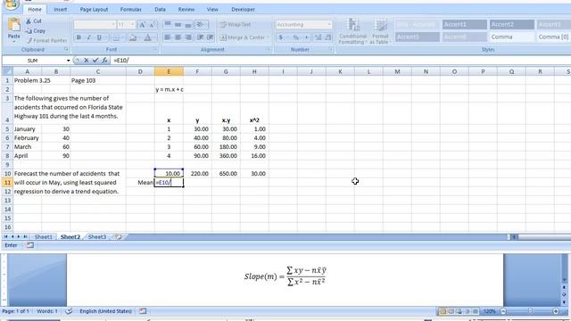 Trend Line Equation Using Least Squared Method смотреть онлайн