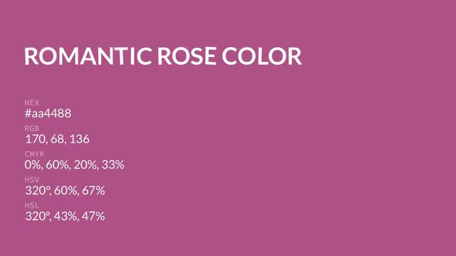 Romantic Rose color #aa4488 hex color - Red color - Cool color aa4488 смотреть онлайн