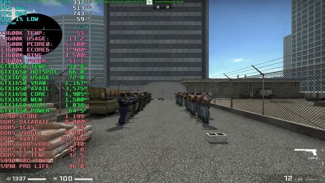 CS:GO 1280x960 Stretched 'Pro' Resolution \\ 500 FPS AVG \\ GTX 1650 4GB + 13600K + DDR5-8000C38 смотреть онлайн